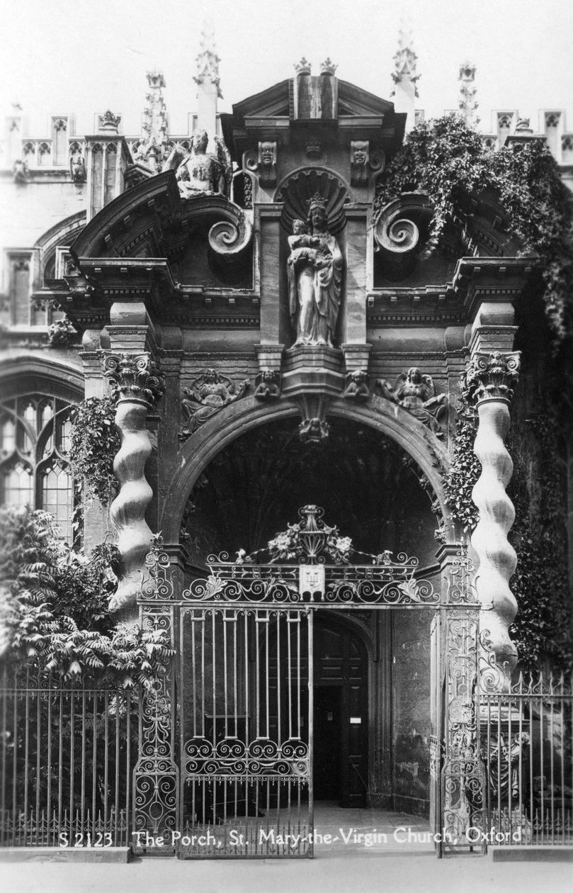 The porch of St Mary the Virgin Church, Oxford, Oxfordshire, early 20th century by Unbekannt