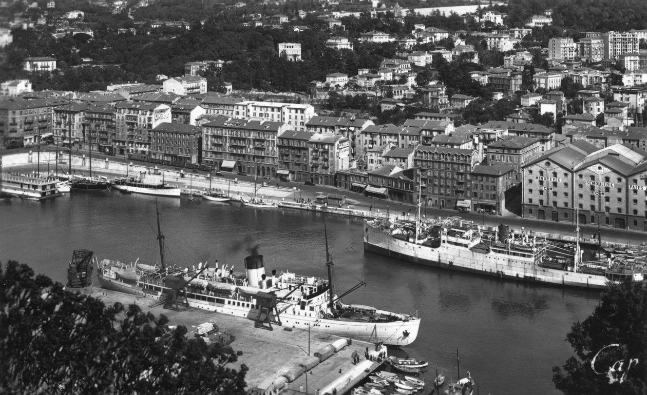 The Port from Mont Boron, Nice, France, Early 20th Century by Unbekannt