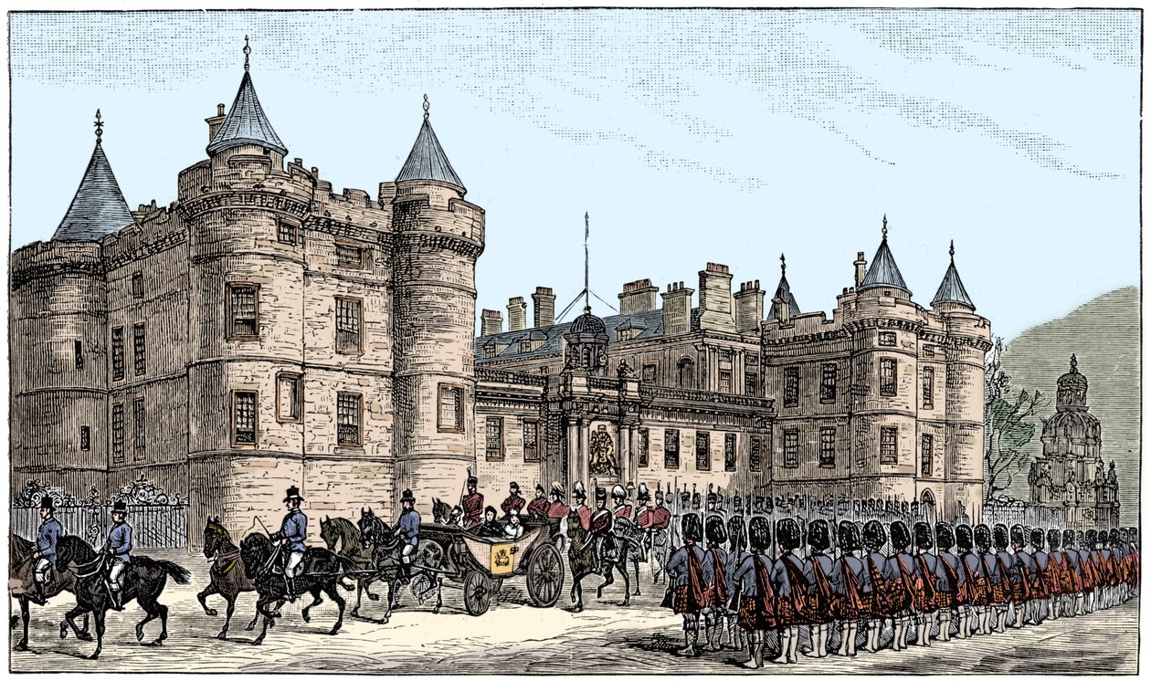 The Queen Leaving Holyrood Palace, Edinburgh, 1886, 1900 by Unbekannt