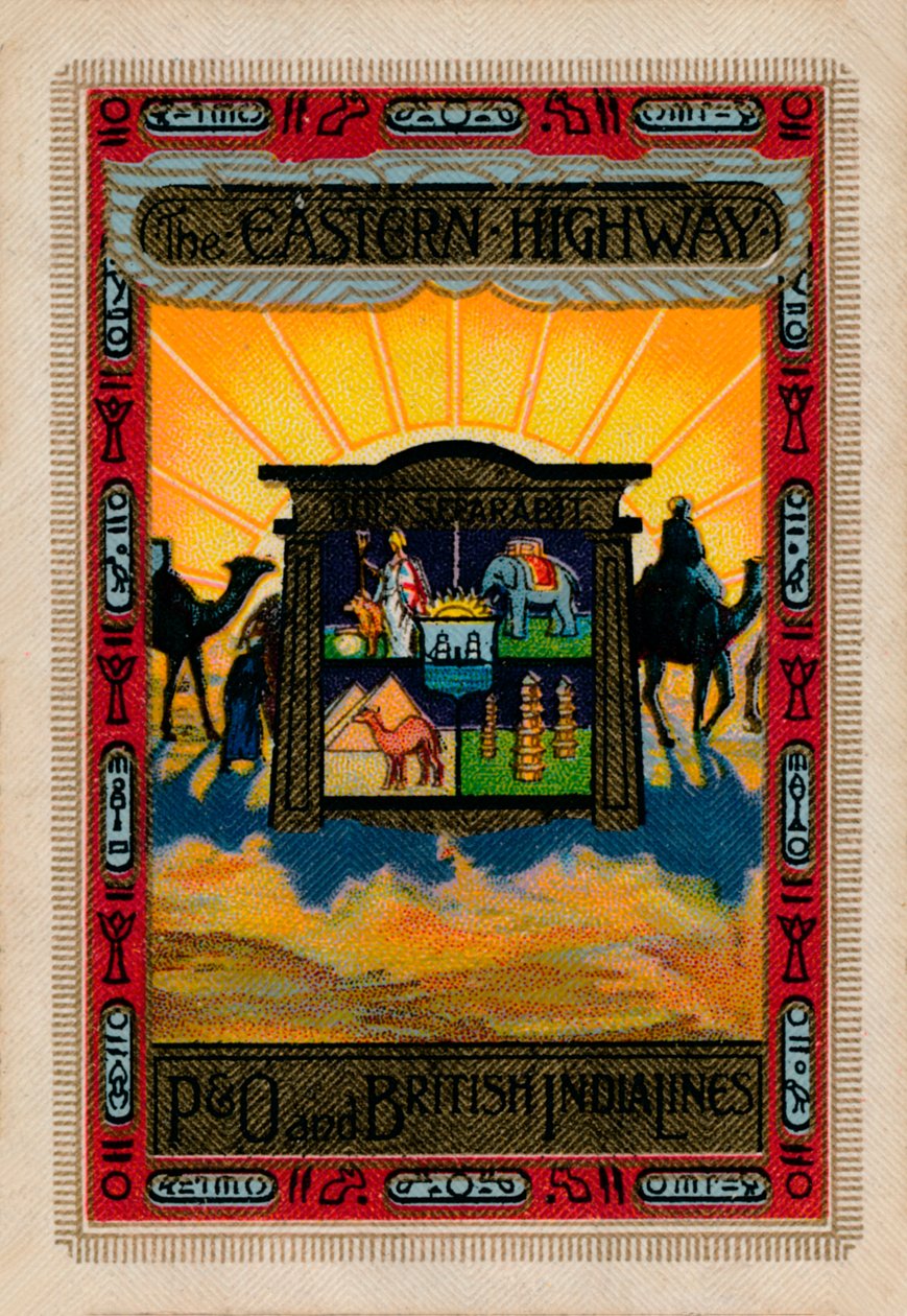 The reverse of a playing card produced for P&O and British India Lines by Unbekannt