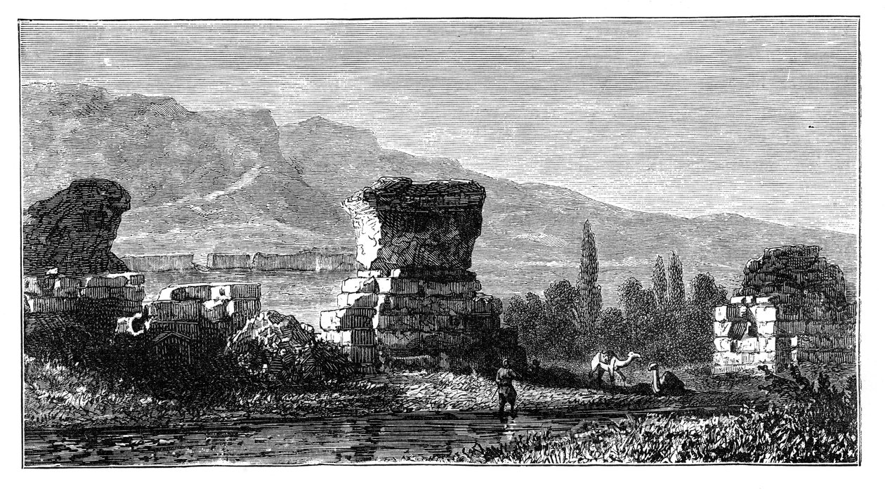 The ruins of Sardis, Lydia, Turkey, c. 1890 by Unbekannt