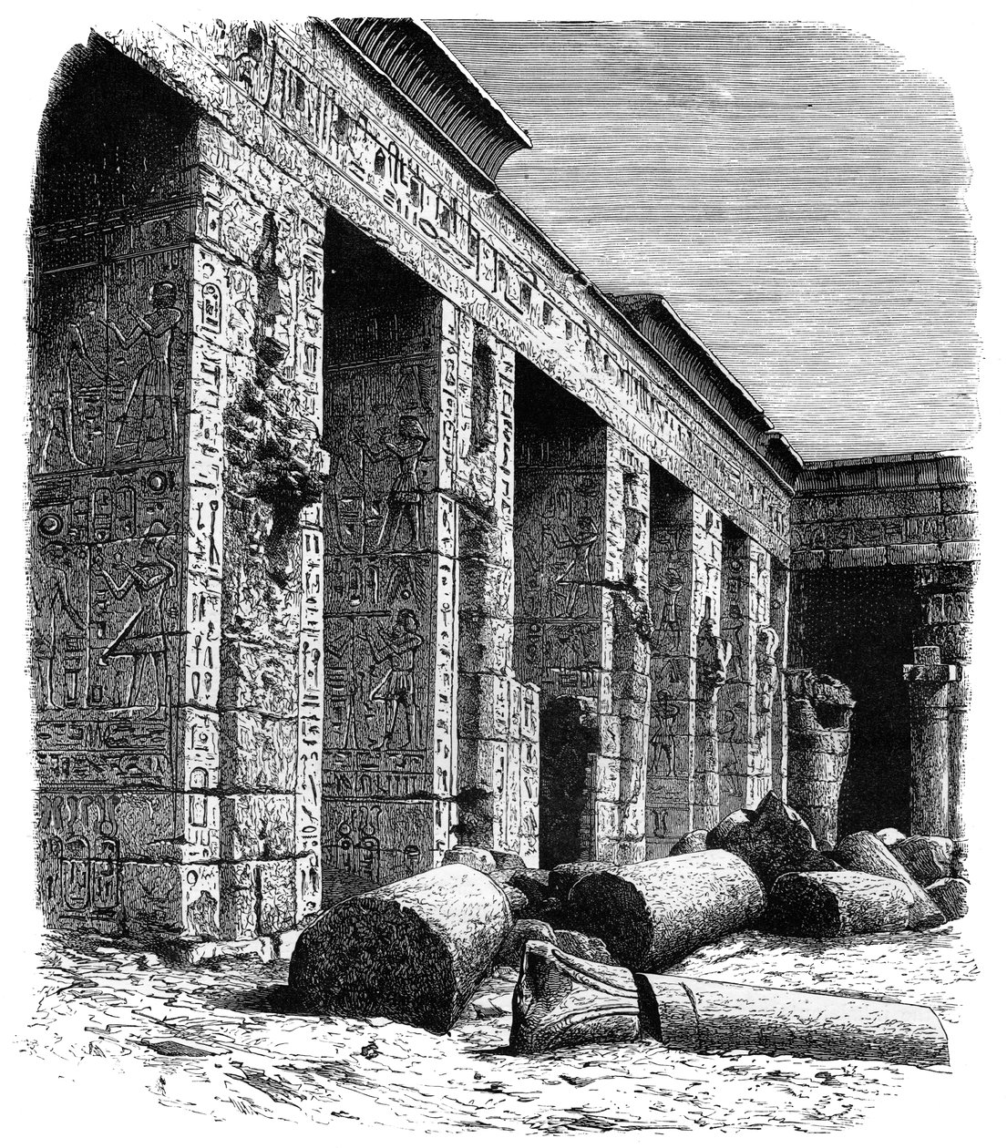 The ruins of the Palace of Rameses III, Medinet Habu, Upper Egypt by Unbekannt