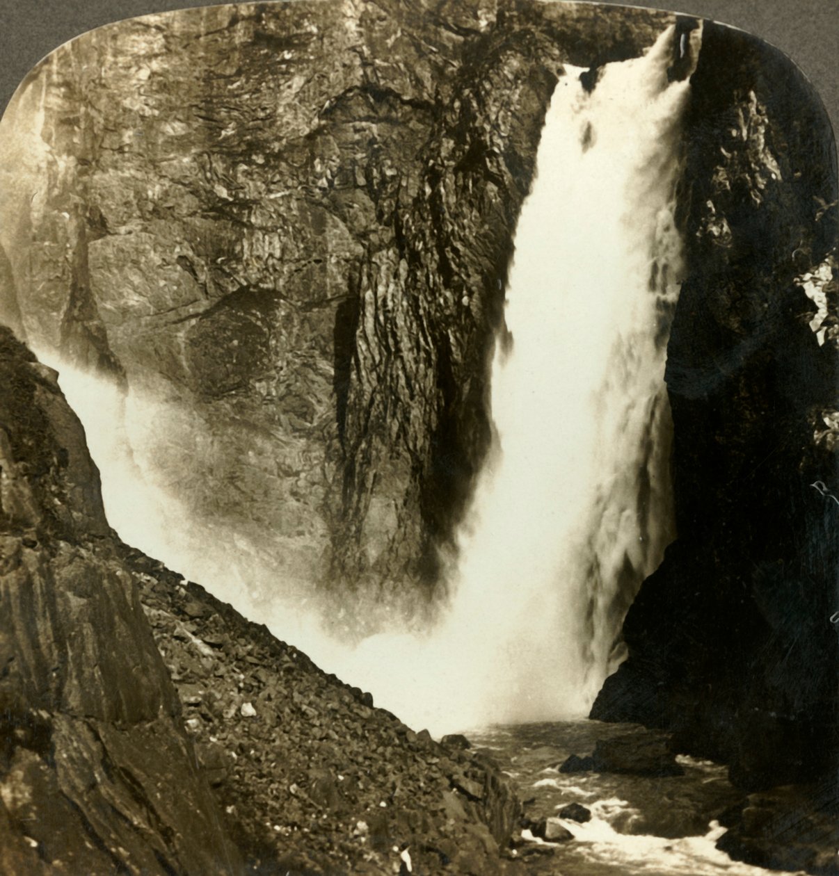 The Seething Waters of the Mighty Voringfos, One of the Largest Waterfalls of Norway by Unbekannt