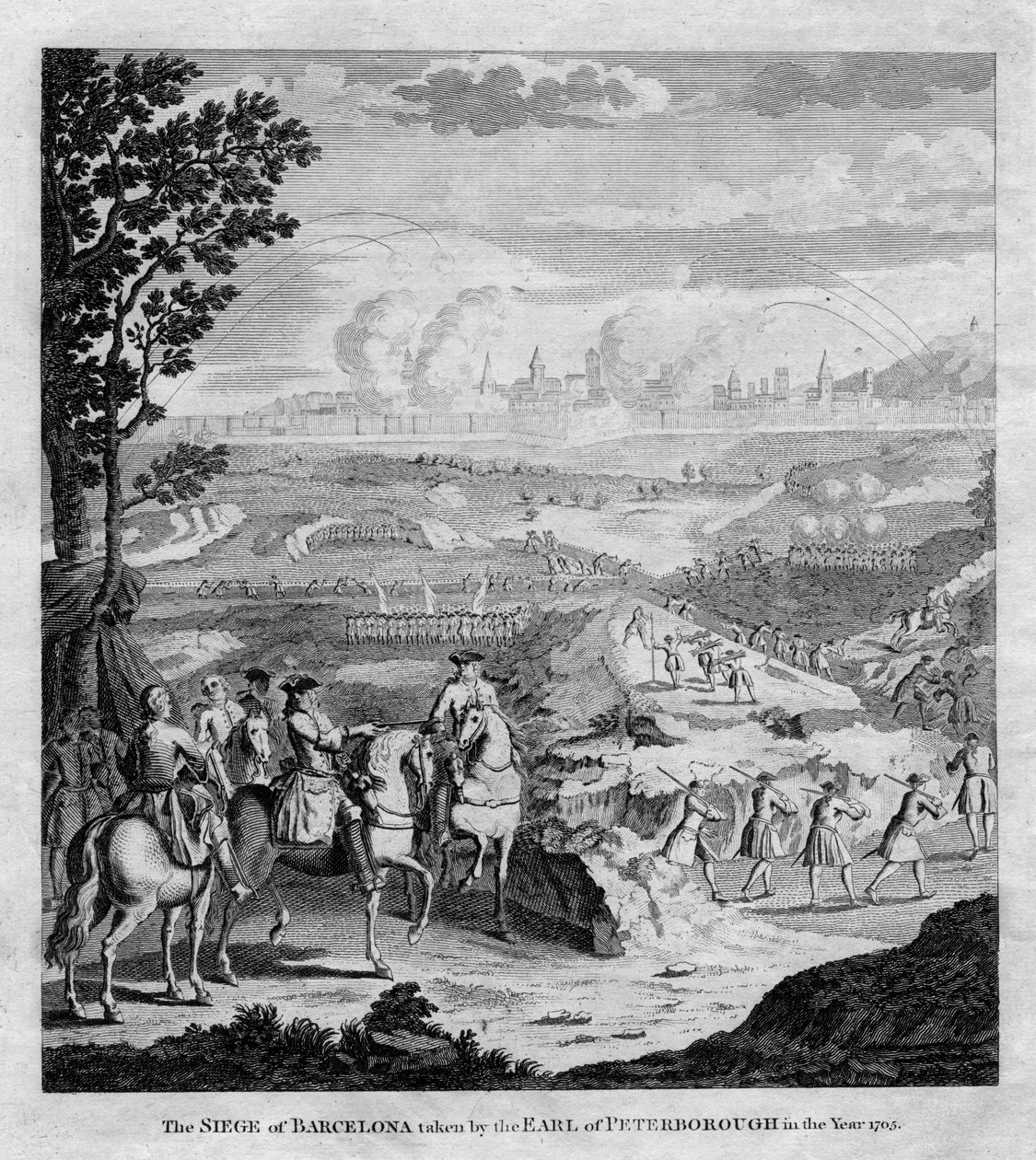 The Siege of Barcelona Taken by the Earl of Peterborough in the Year 1705 by Unbekannt