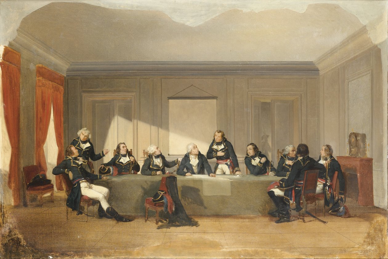 The war council at Courtrai on June 26, 1792 by Unbekannt