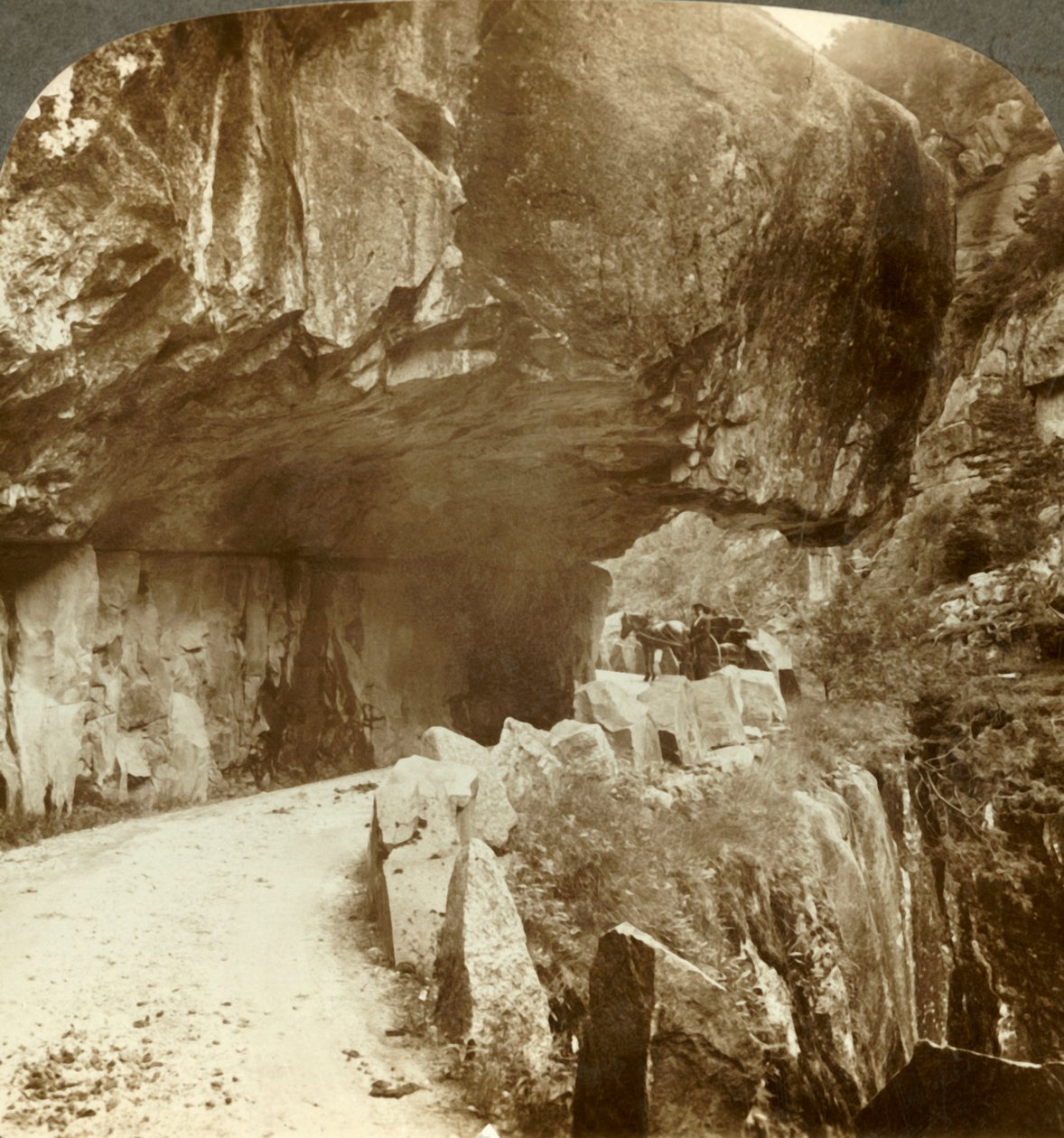 The Wonderful Bratlandsdal Road, Blasted Through Mountain Walls of Solid Rock, Norway, c1905 by Unbekannt