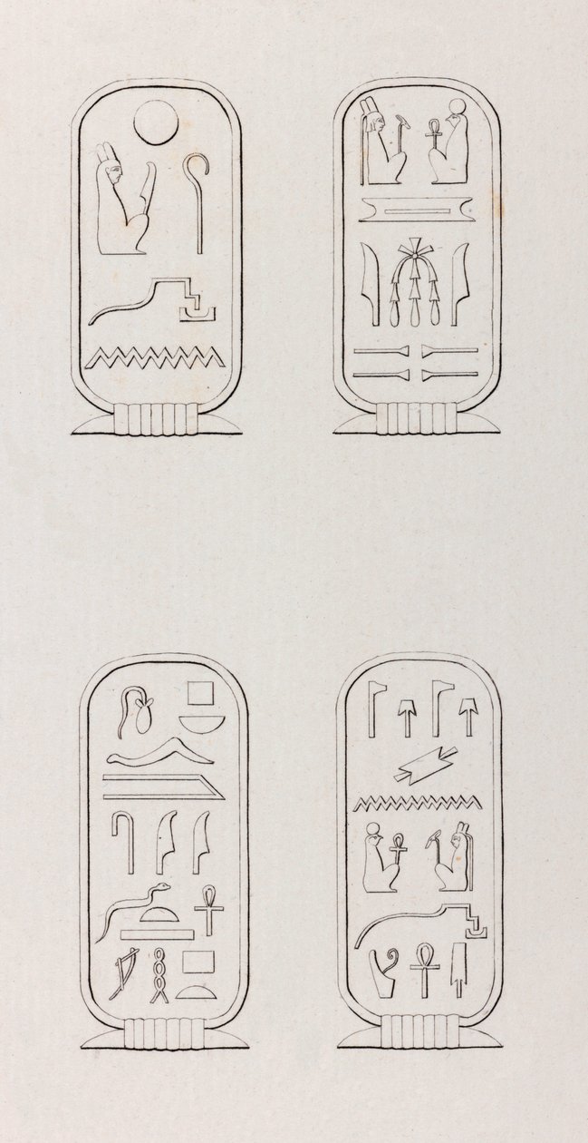 Thebes: Hieroglyphics, close up by Unbekannt