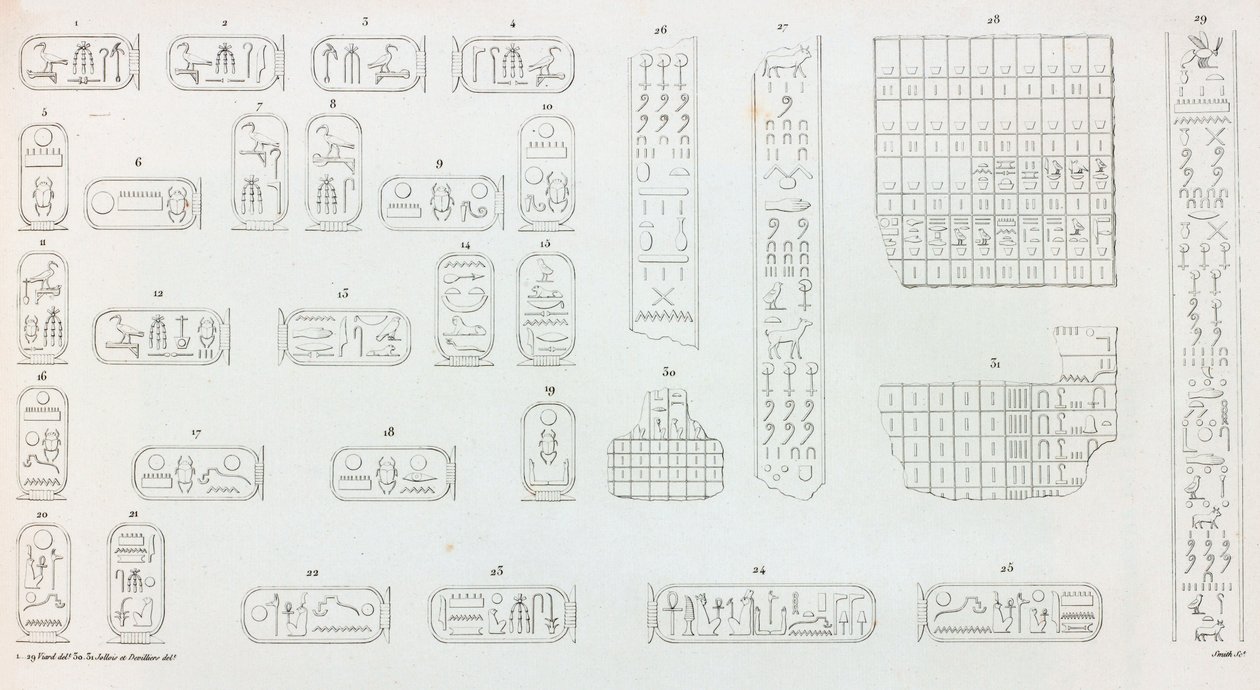 Thebes: Karnak, hieroglyphics by Unbekannt