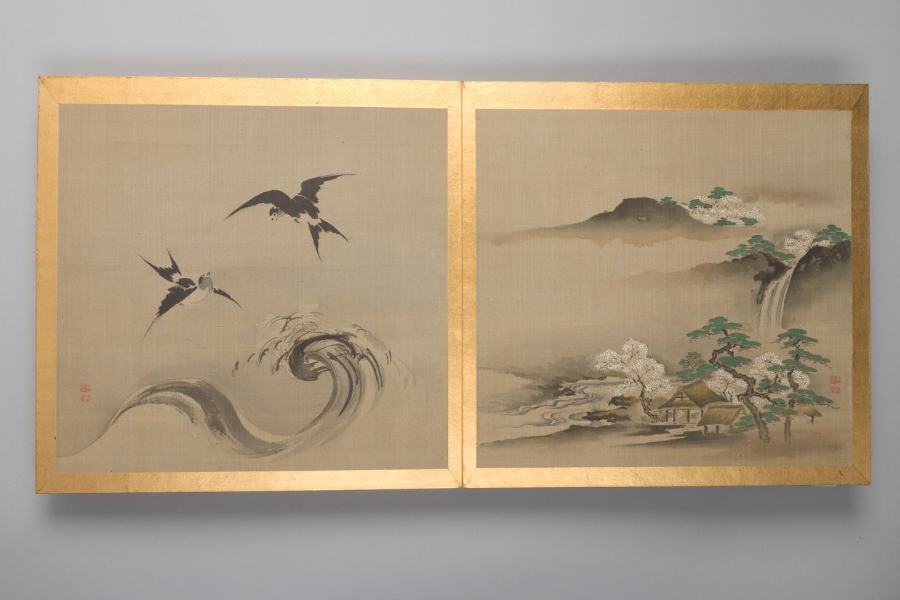 Thirty Paintings of Birds, Flowers and Landscape by Unbekannt