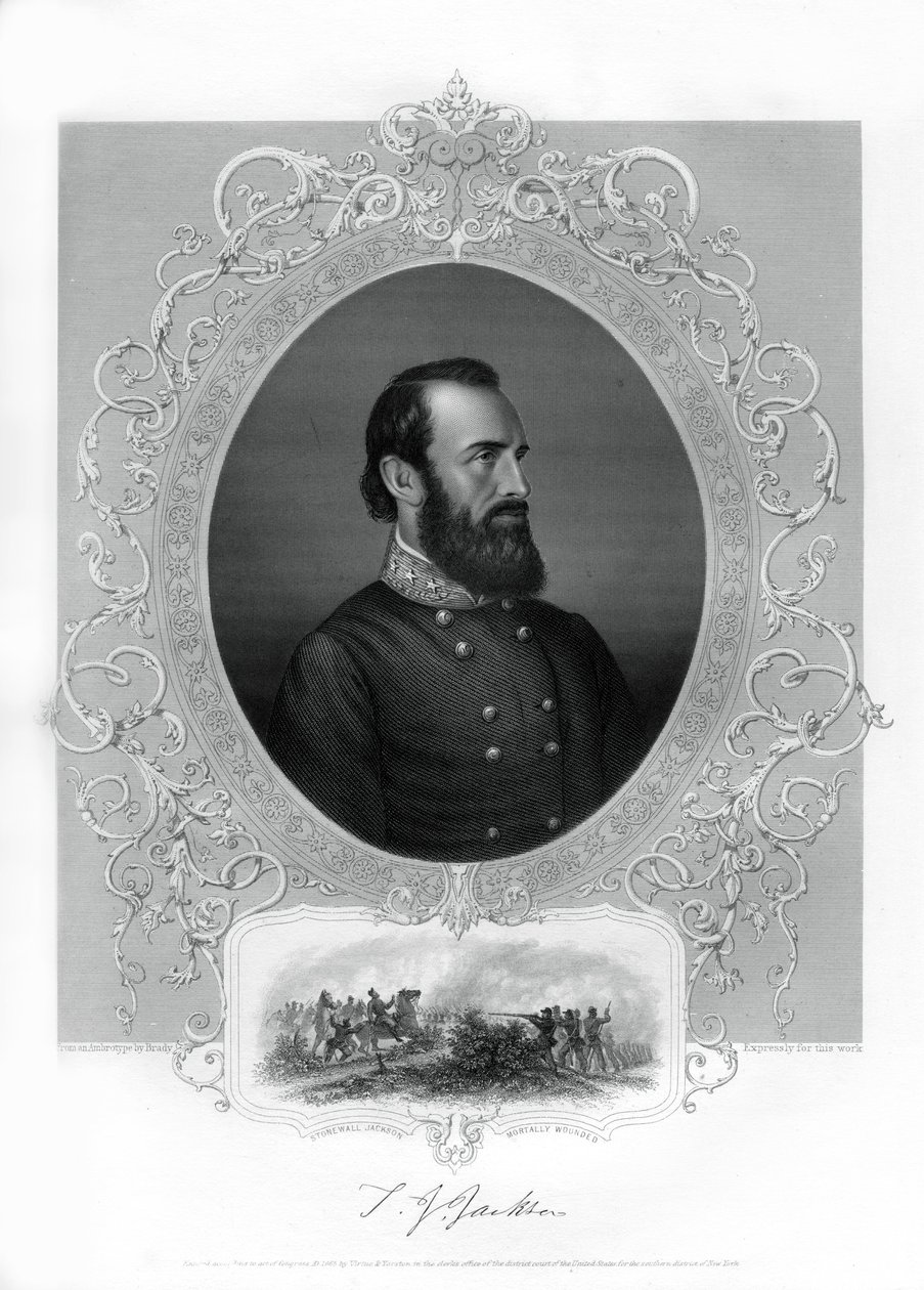 Thomas Jonathan Stonewall Jackson, Confederate general during the American Civil War by Unbekannt