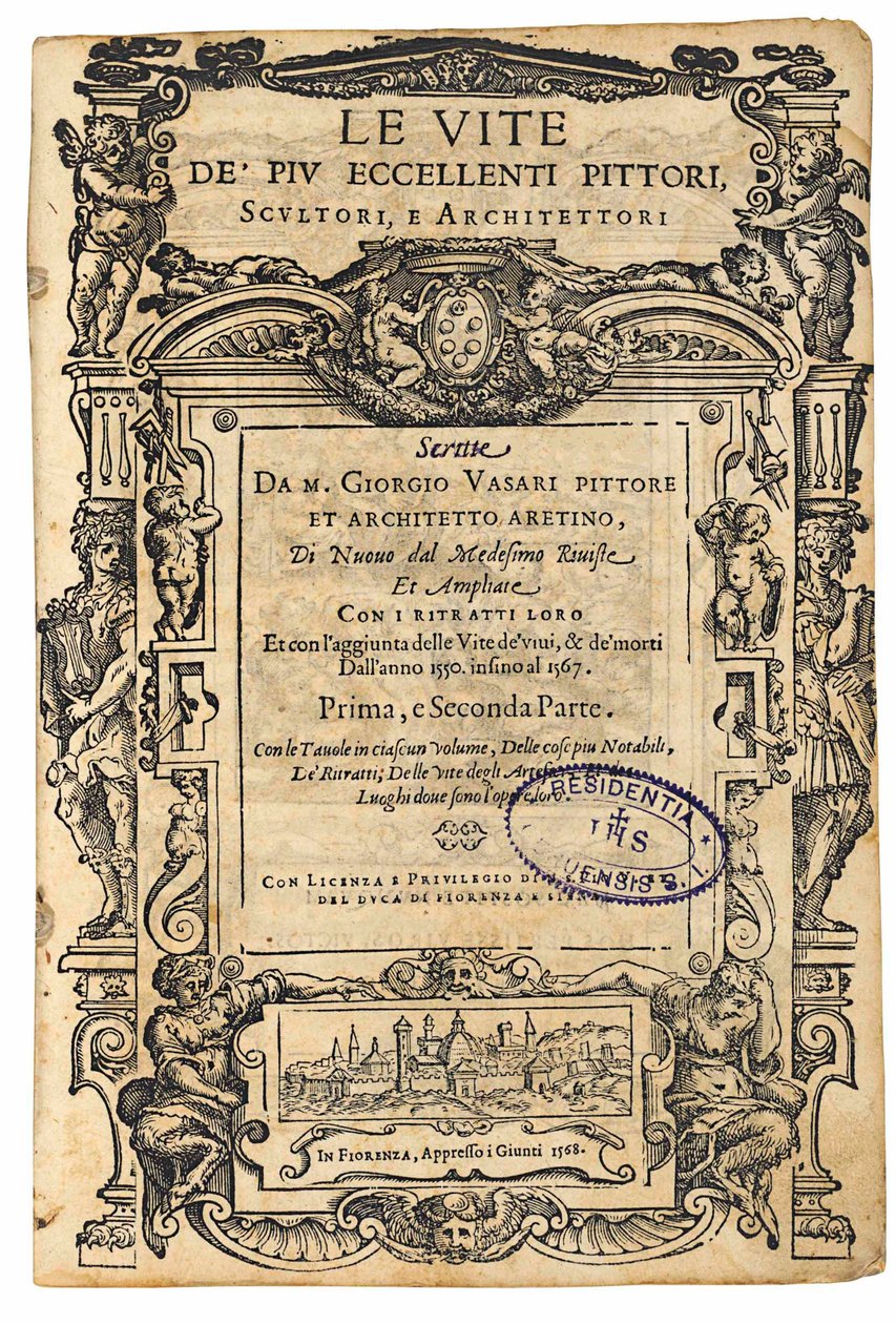 Title Page from: Giorgio Vasari, The Lives of the Most Excellent Italian Painters, Sculptors by Unbekannt