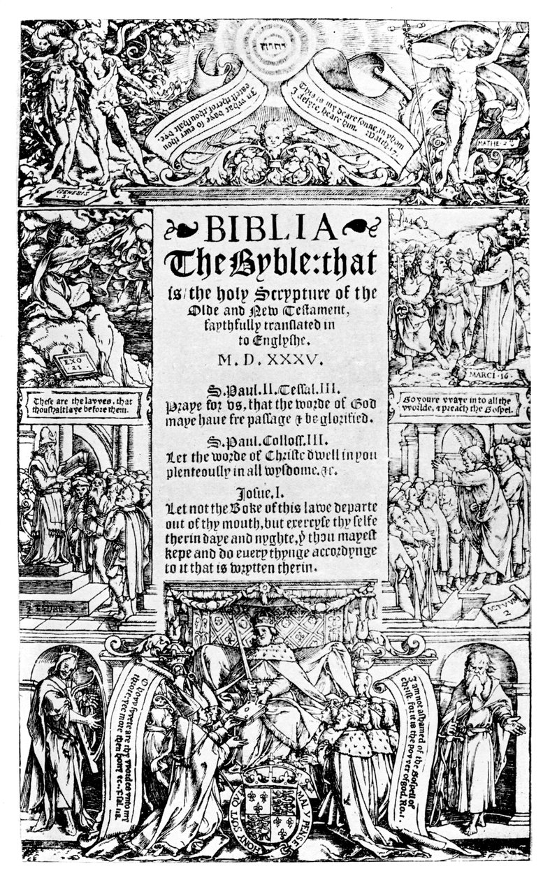 Title Page of the Coverdale Bible, 1535 by Unbekannt