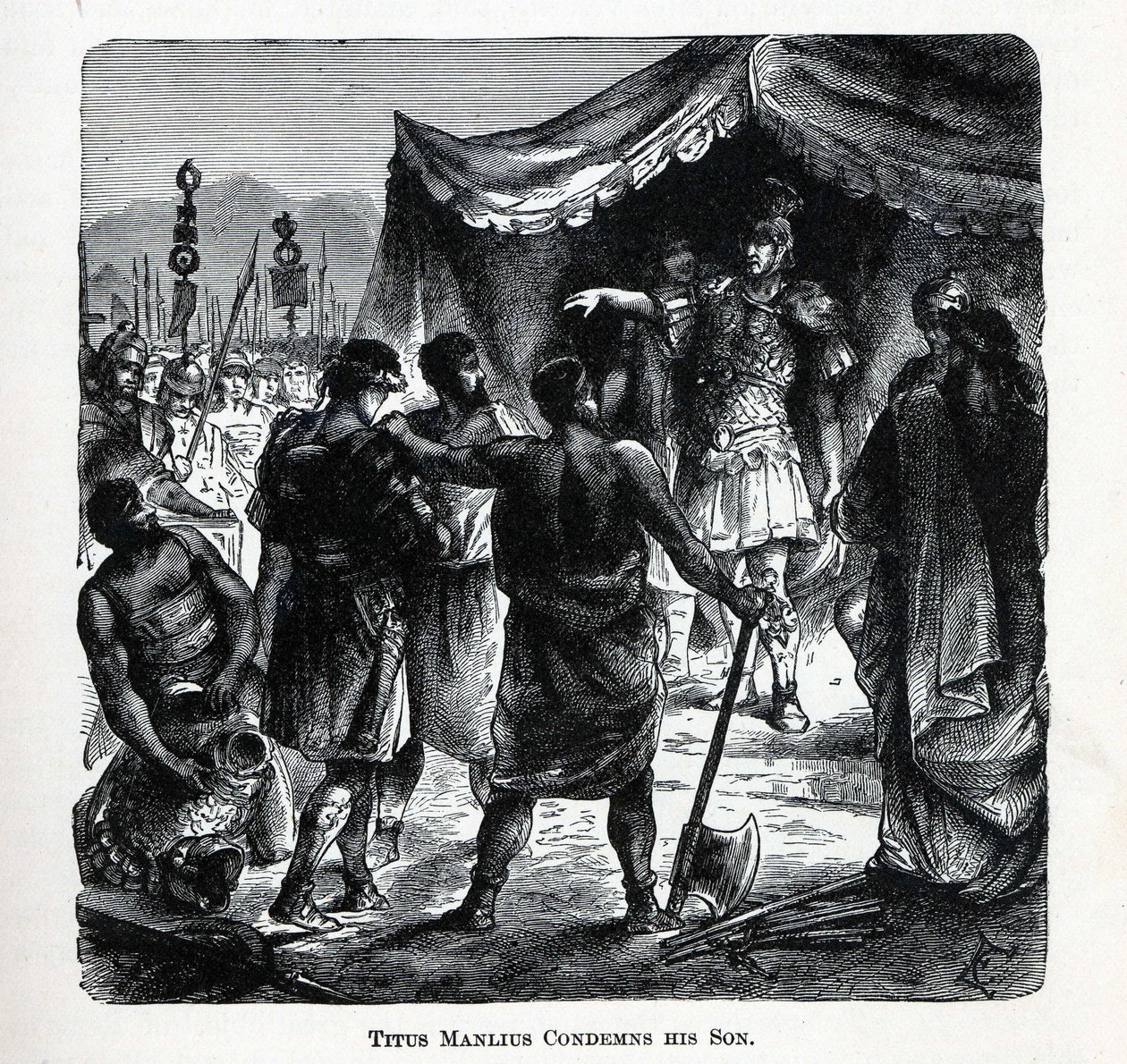 Titus Manlius Condemns His Son by Unbekannt