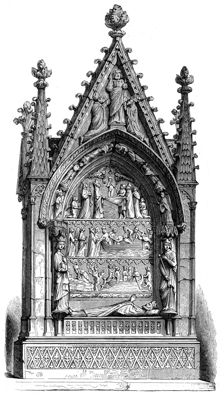 Tomb of Dagobert I 603-689, Merovingian king, Basilisque Saint-Denis by Unbekannt