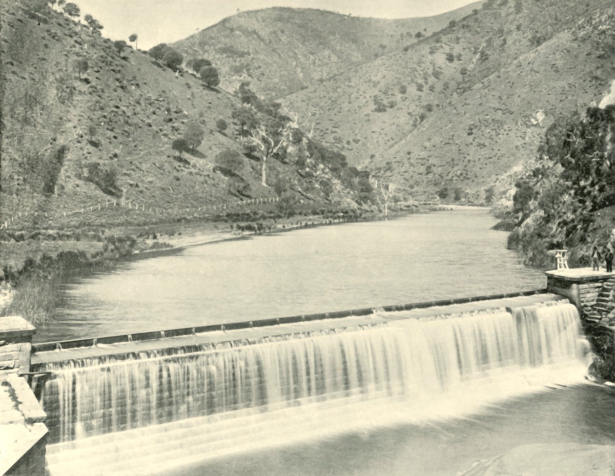 Torrens Weir, Adelaide, 1901 by Unbekannt