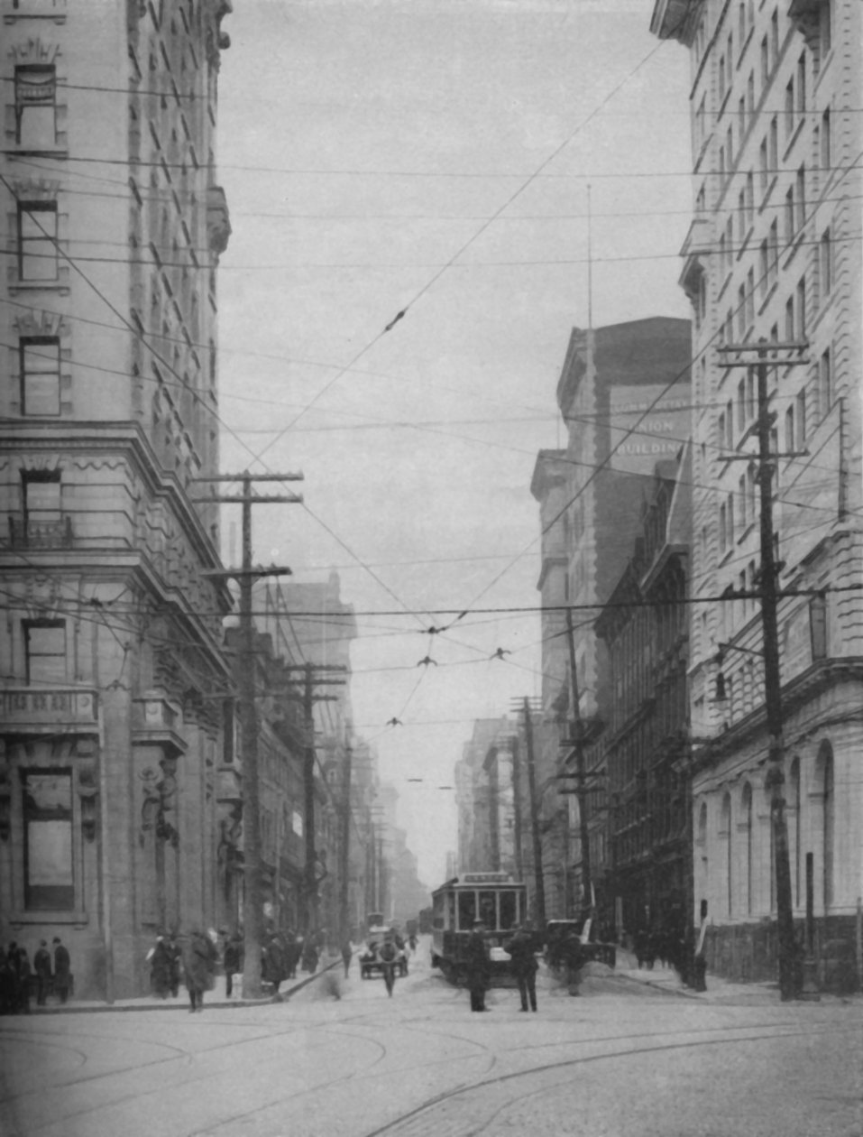 Towering Facades of One of the City