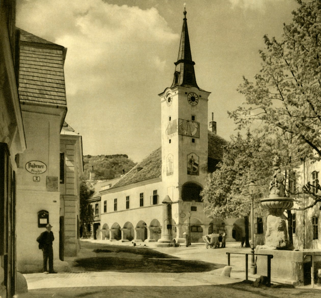 Town hall, Gumpoldskirchen, Mödling, Lower Austria, c1935.   by Unbekannt