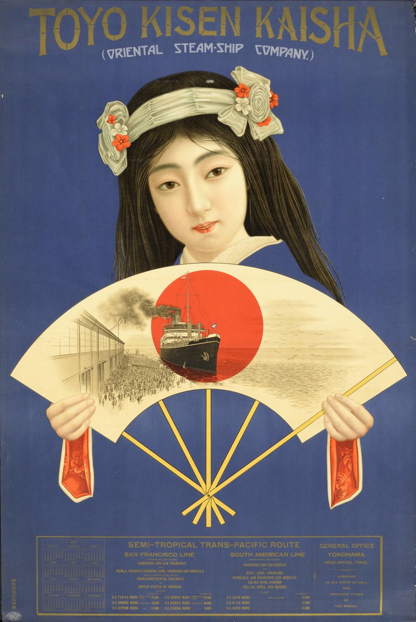 Toyo Kisen Kaisha - Oriental Steamship Company, Yokohama, 1917 by Unbekannt