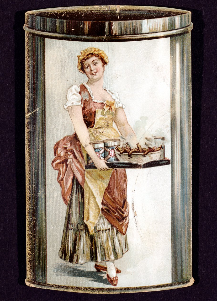 Trade Card for Tinned Frankfurters produced by Heinrich Bauer of Frankfurt am Main, Germany by Unbekannt