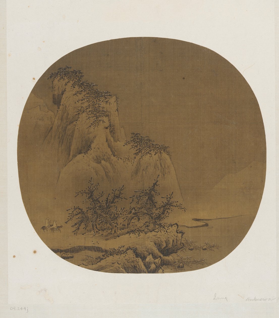 Travelers in Snowy Mountains, 12th-13th Century by Unbekannt