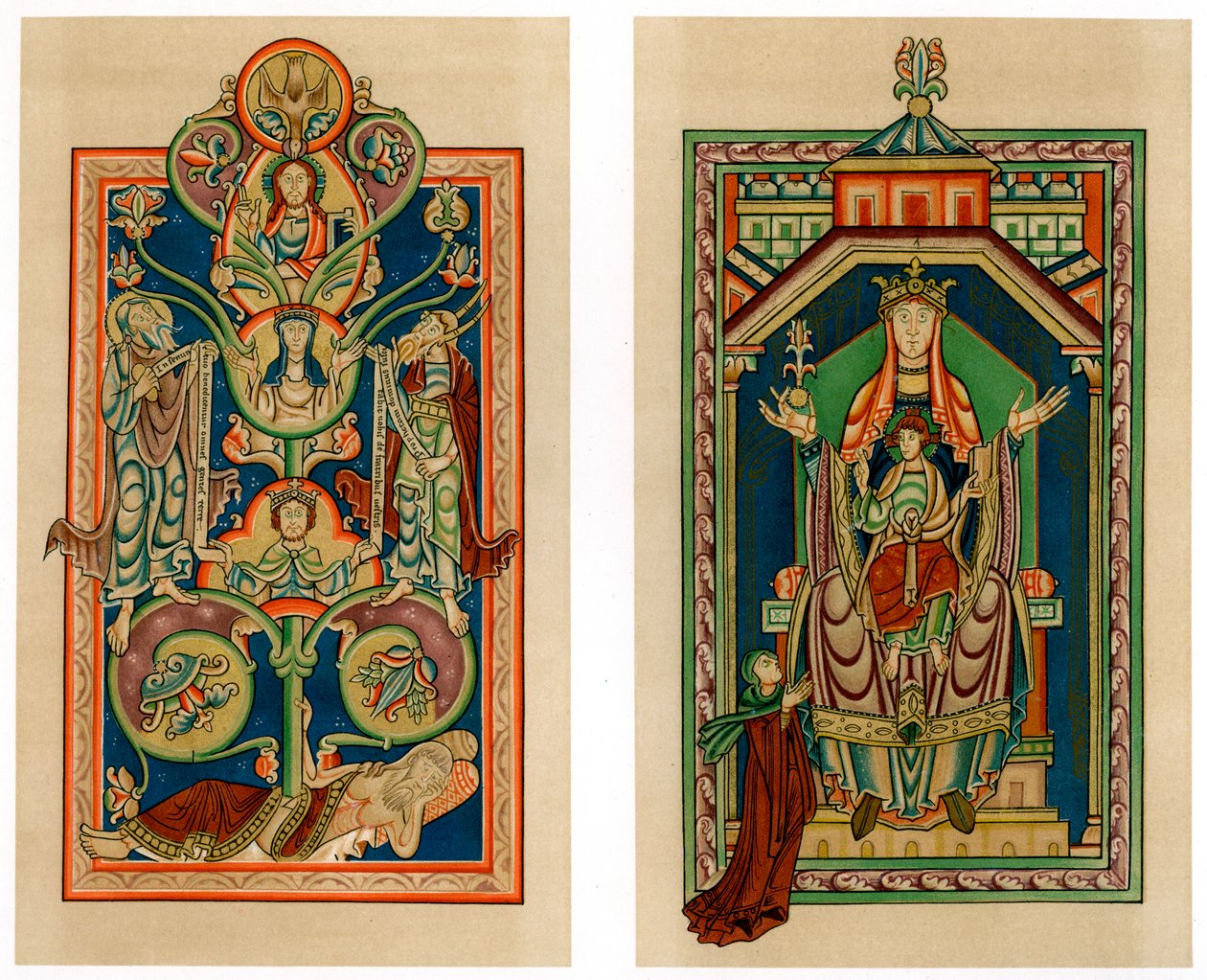 Tree of Jesse and Virgin and Child Enthroned by Unbekannt