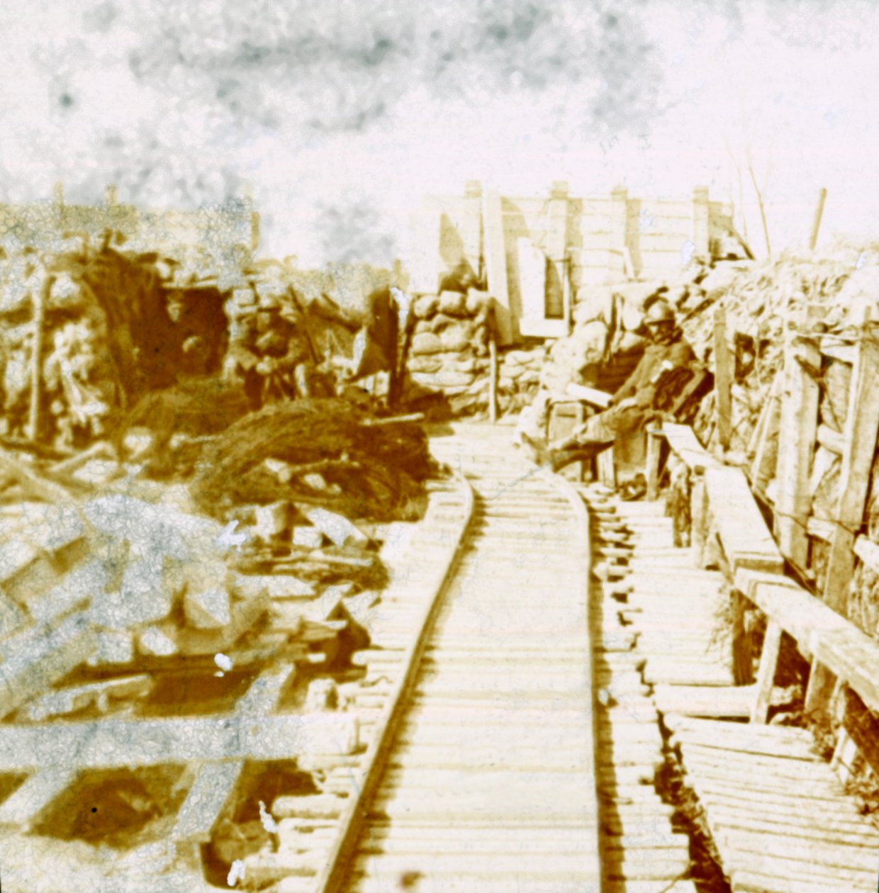 Trenches and Railway Line, Yser South, Diksmuide, Belgium by Unbekannt