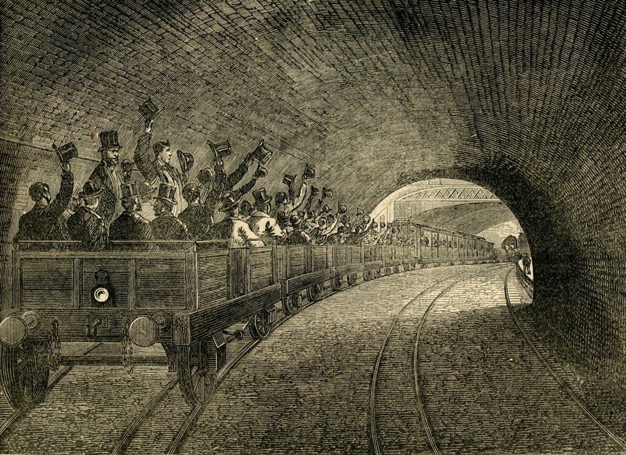 Trial Trip on the Underground Railway, 1863, c1876 by Unbekannt
