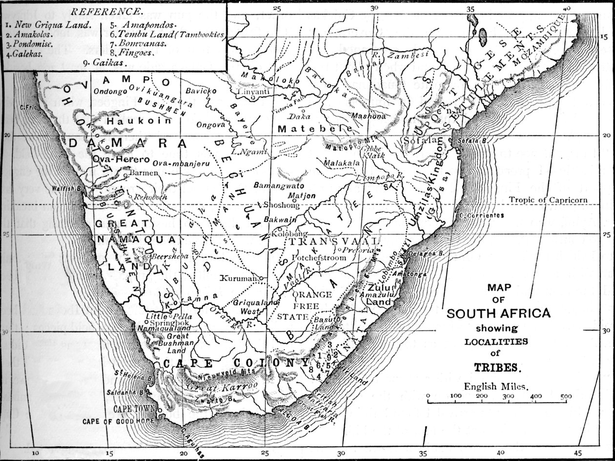 Tribal Map of South Africa by Unbekannt