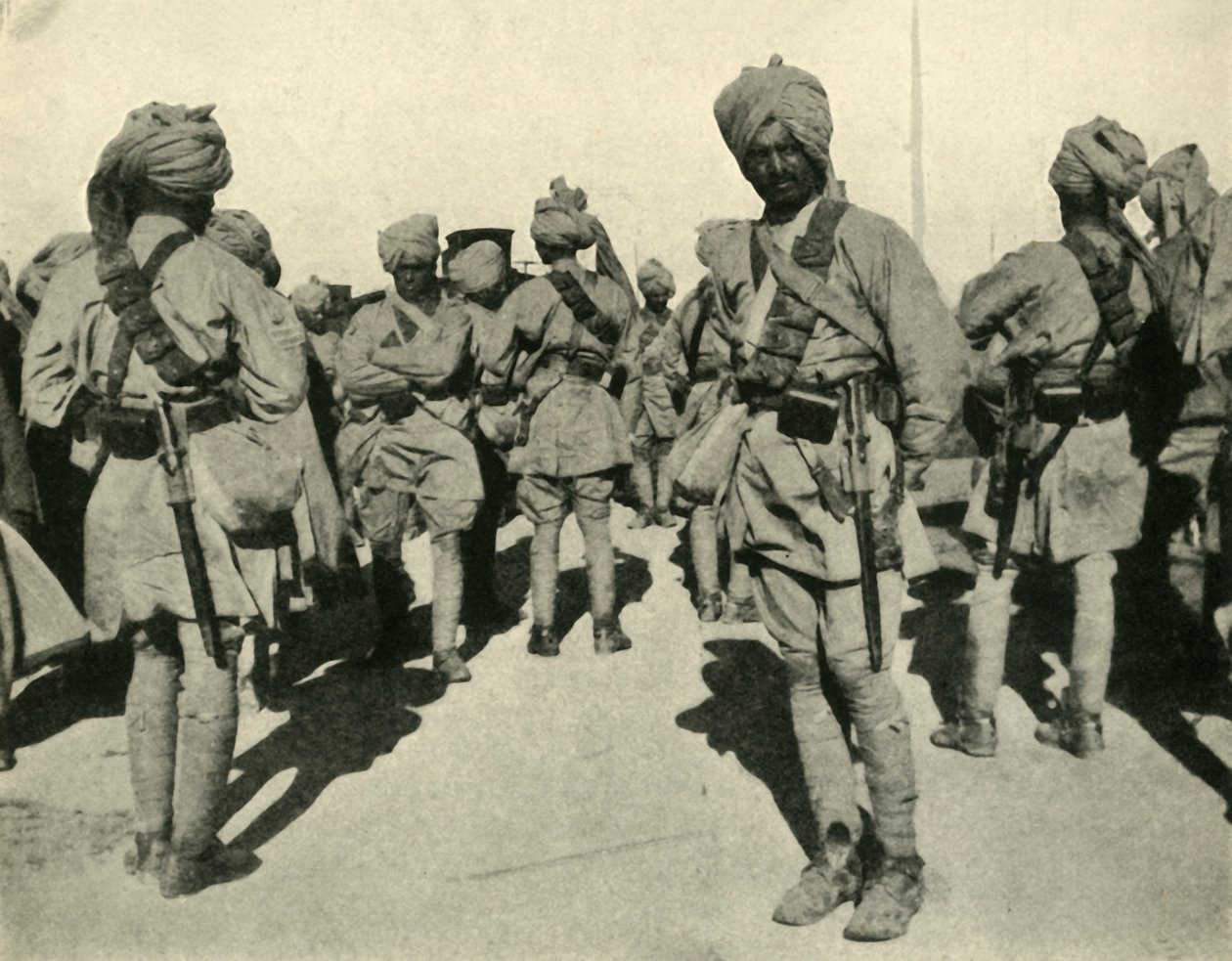 Troops of the Sirhind Brigade, Flanders, First World War by Unbekannt