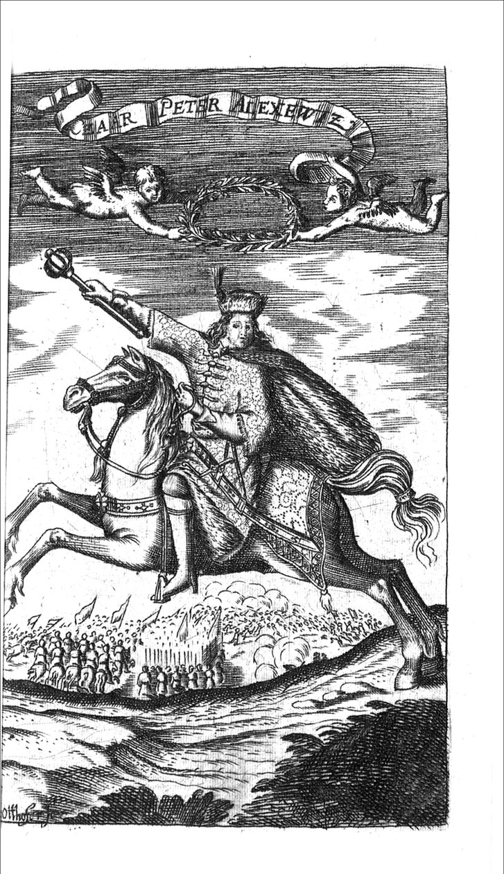 Tsar Peter I Alexeyevich from Georg Adam Schleissing Derer beyden Czaaren in Reussland Iwan und Peter Alexewiz by Unbekannt