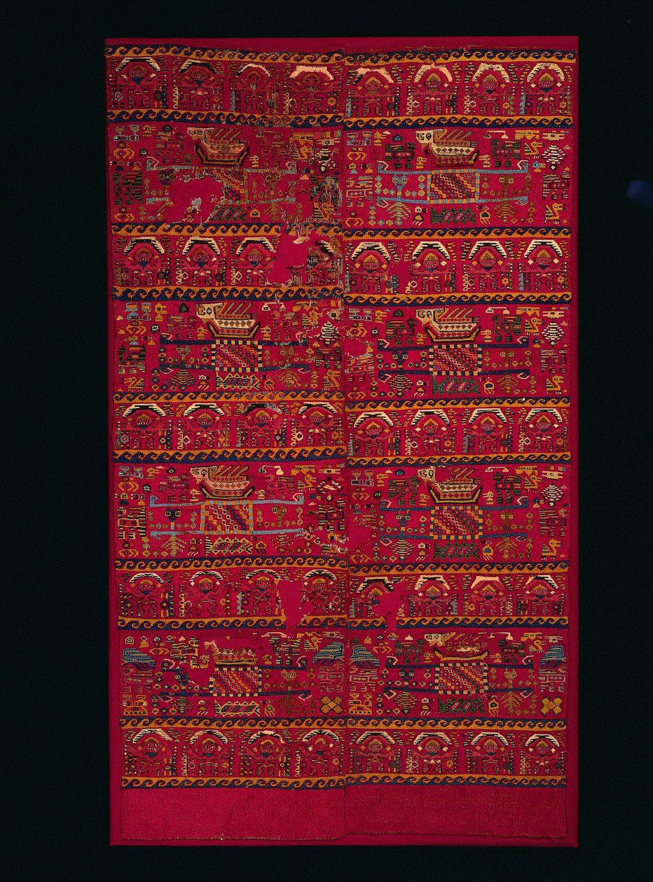 Two Tapestry-woven Panel Fragments, 1000-1460s by Unbekannt