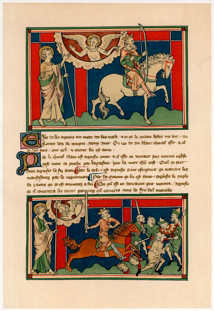 Two of the Horsemen of the Apocalypse, Early 14th Century by Unbekannt