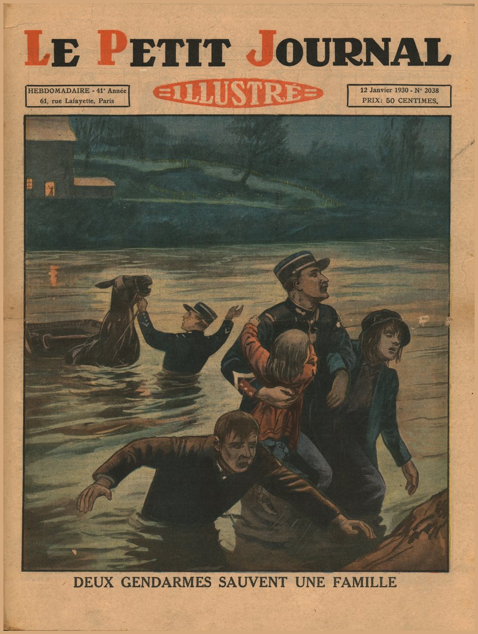 Two Policemen Save a Family, 1930 by Unbekannt