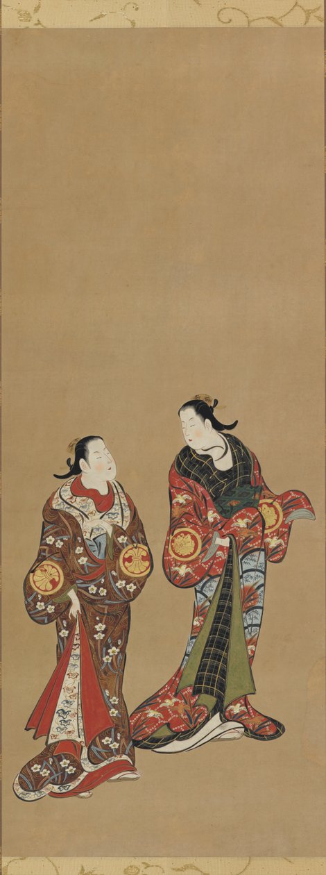 Two tall women in dark robes, Edo period, 1615-1868 by Unbekannt