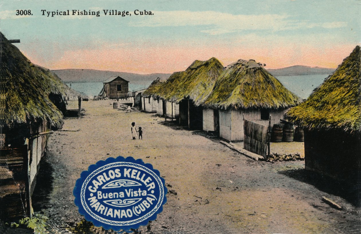 Typical Fishing Village, Cuba, 1912 by Unbekannt