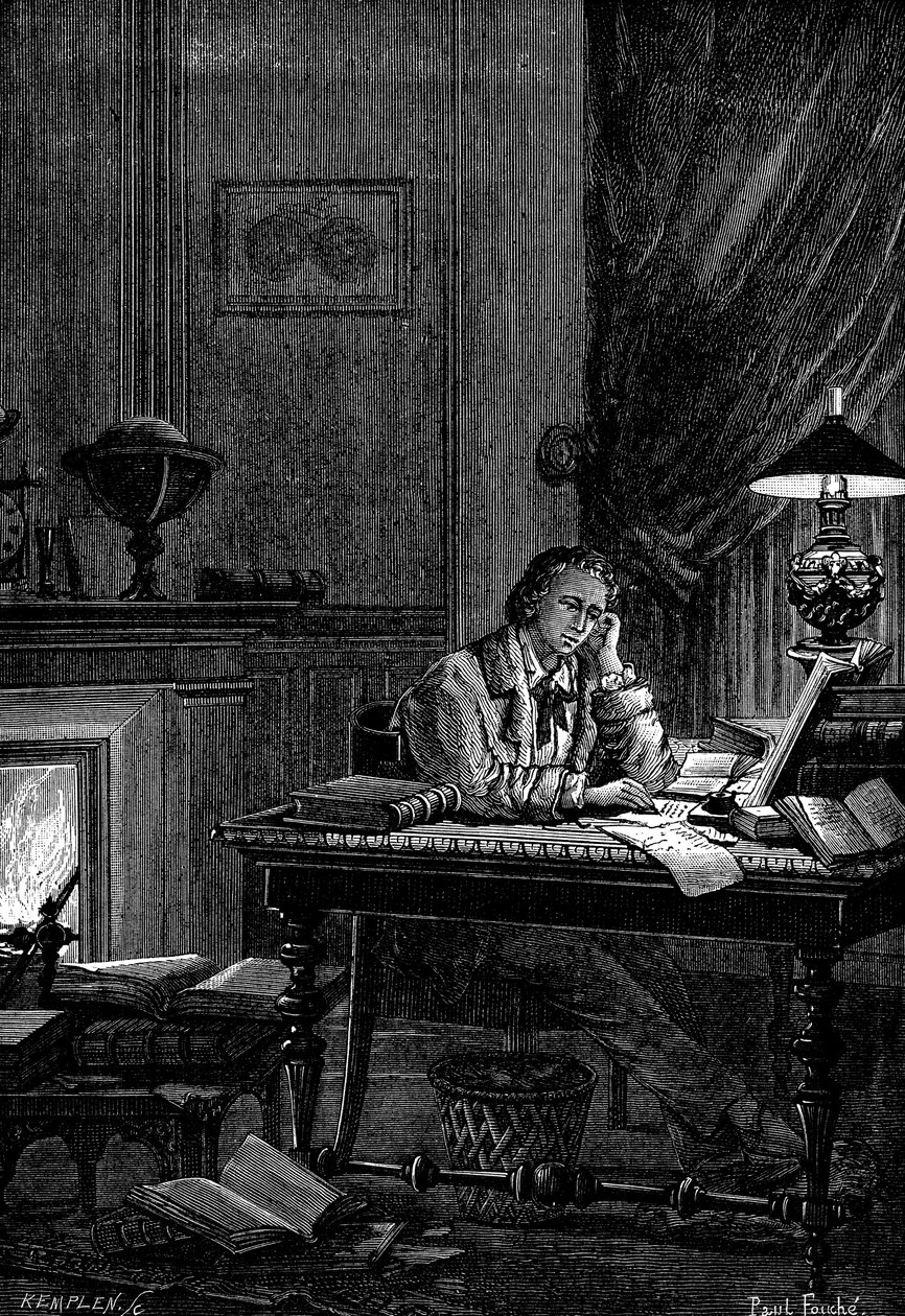 UJJ Leverrier, French Astronomer Calculating the Position of the Planet Neptune in 1846, 1881 by Unbekannt