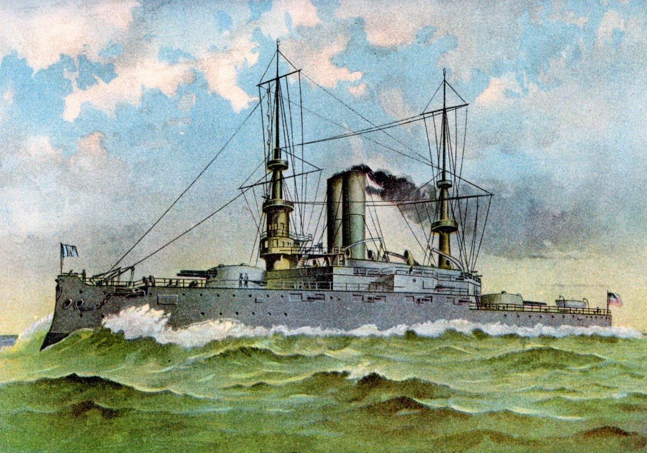 USS Alabama, American Battleship, 1898 by Unbekannt