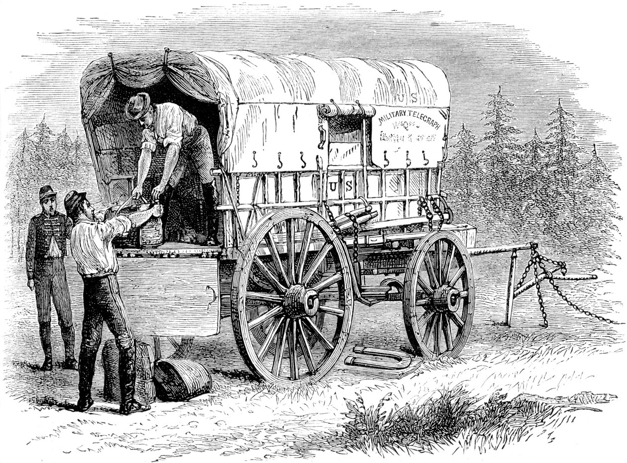 US Military Telegraph Wagon, American Civil War by Unbekannt