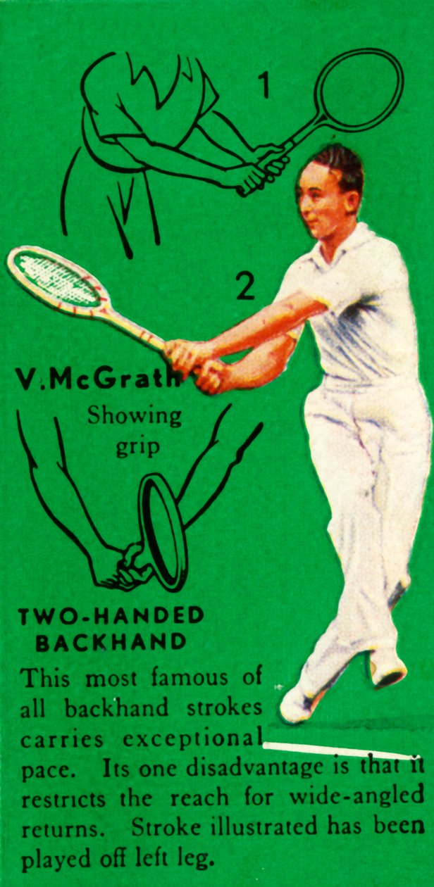 V. McGrath - Two-Handed Backhand, c1935 by Unbekannt