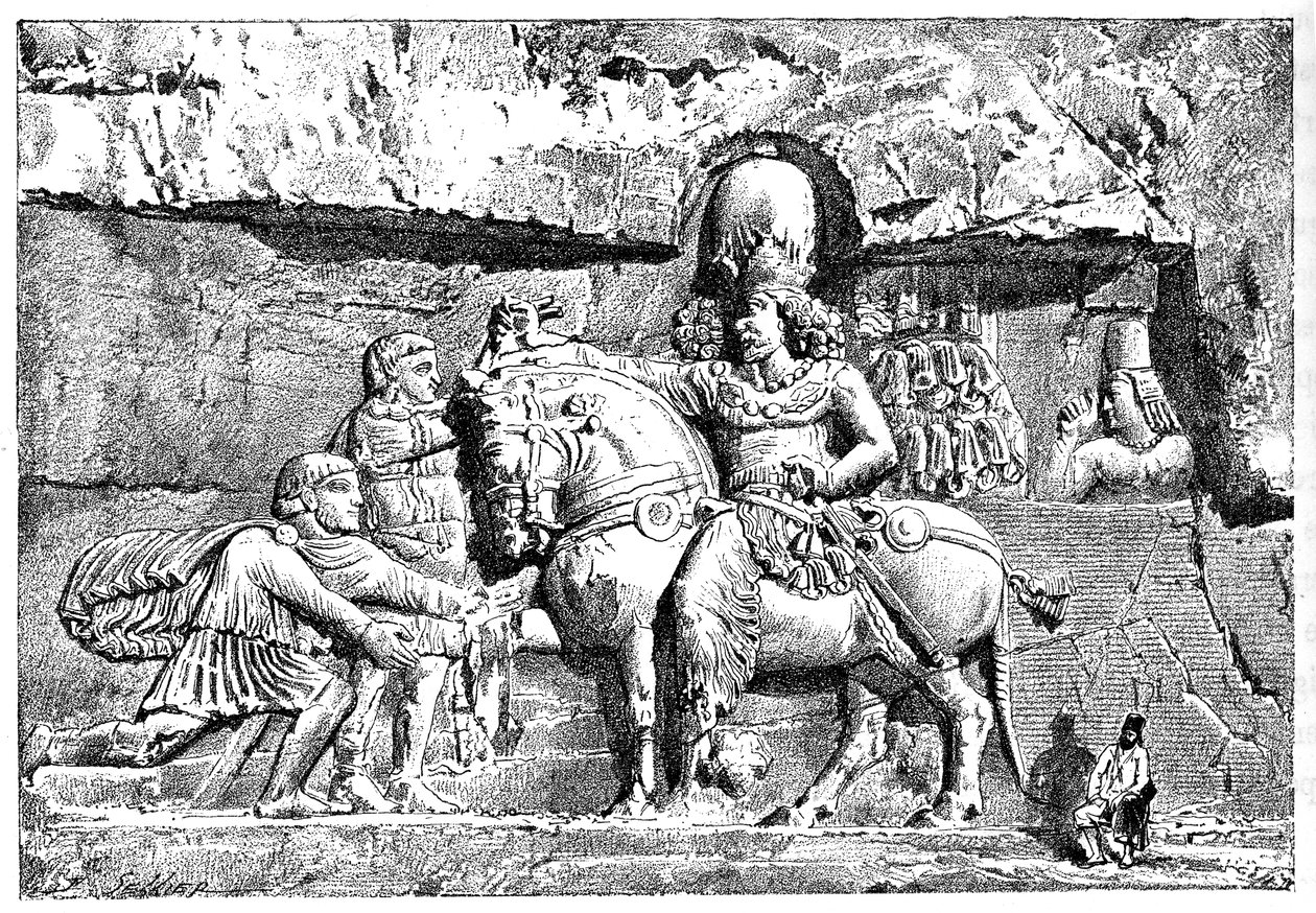 Valerian at the feet of Sapor, Royal Tombs at Naksh-I-Rustem, Persepolis, Iran by Unbekannt