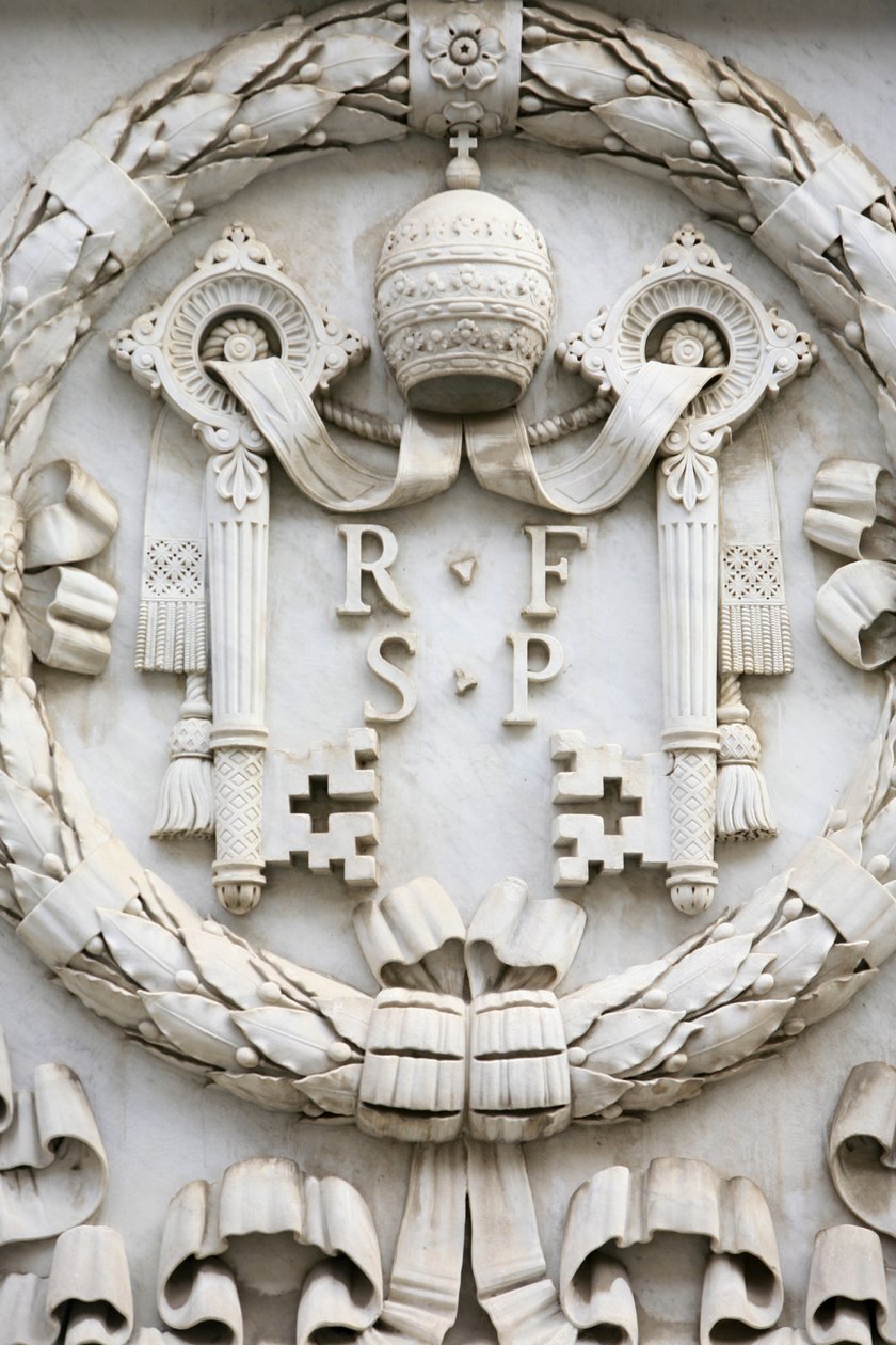 Vatican coat of arms, Rome, Italy by Unbekannt