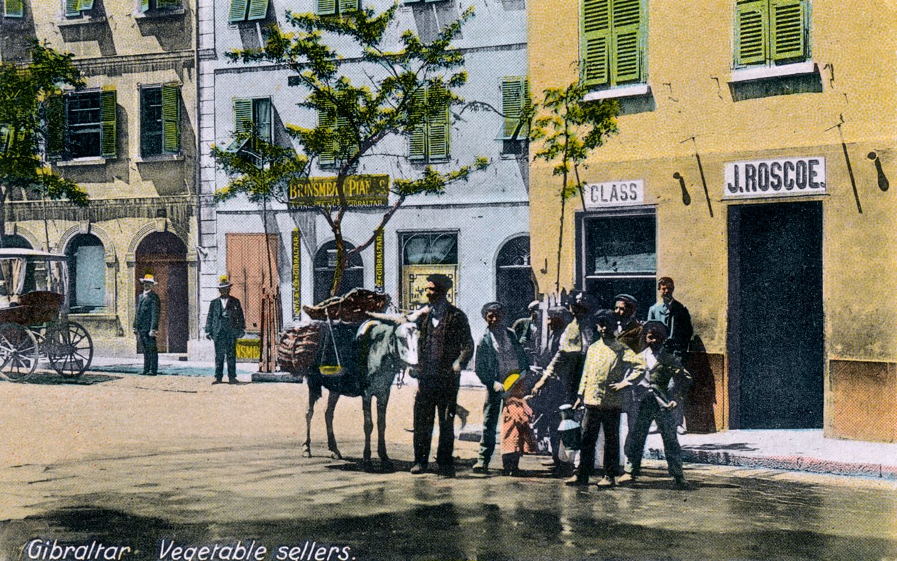 Vegetable sellers, Gibraltar by Unbekannt