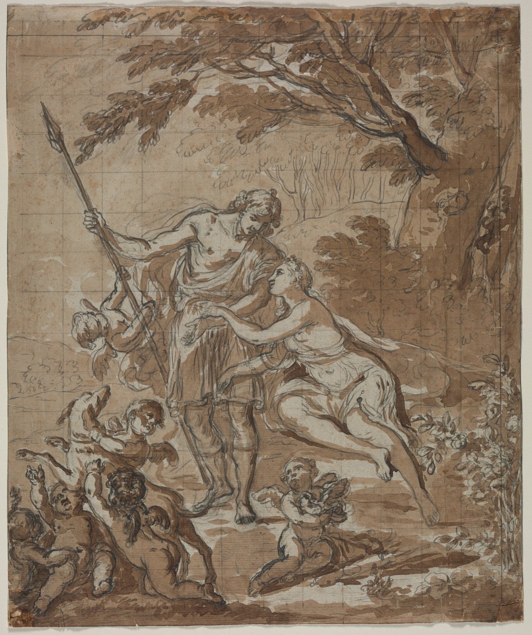Venus and Adonis, 1713 by Unbekannt
