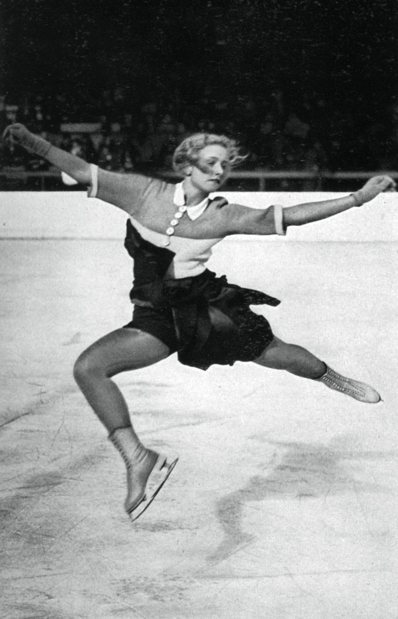 Vera Hrubá, Czech figure skater, Winter Olympic Games, Garmisch-Partenkirchen, Germany, 1936 by Unbekannt