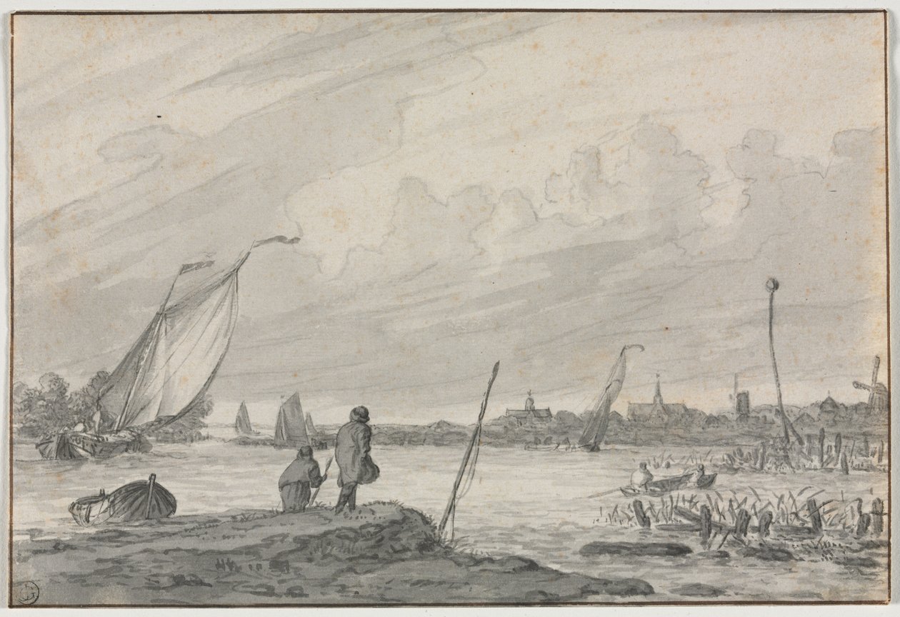 View of Alkmaar with Boats by Unbekannt