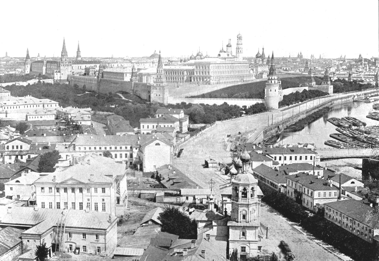 View of the City and the Kremlin, Moscow, Russia by Unbekannt