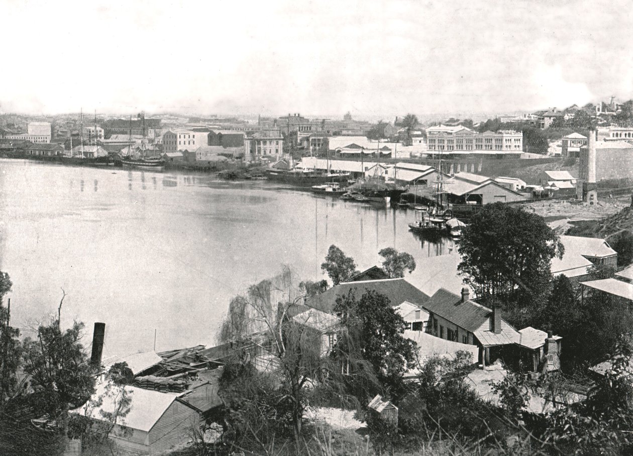 View of the City and the River, Brisbane, Australia, 1895 by Unbekannt