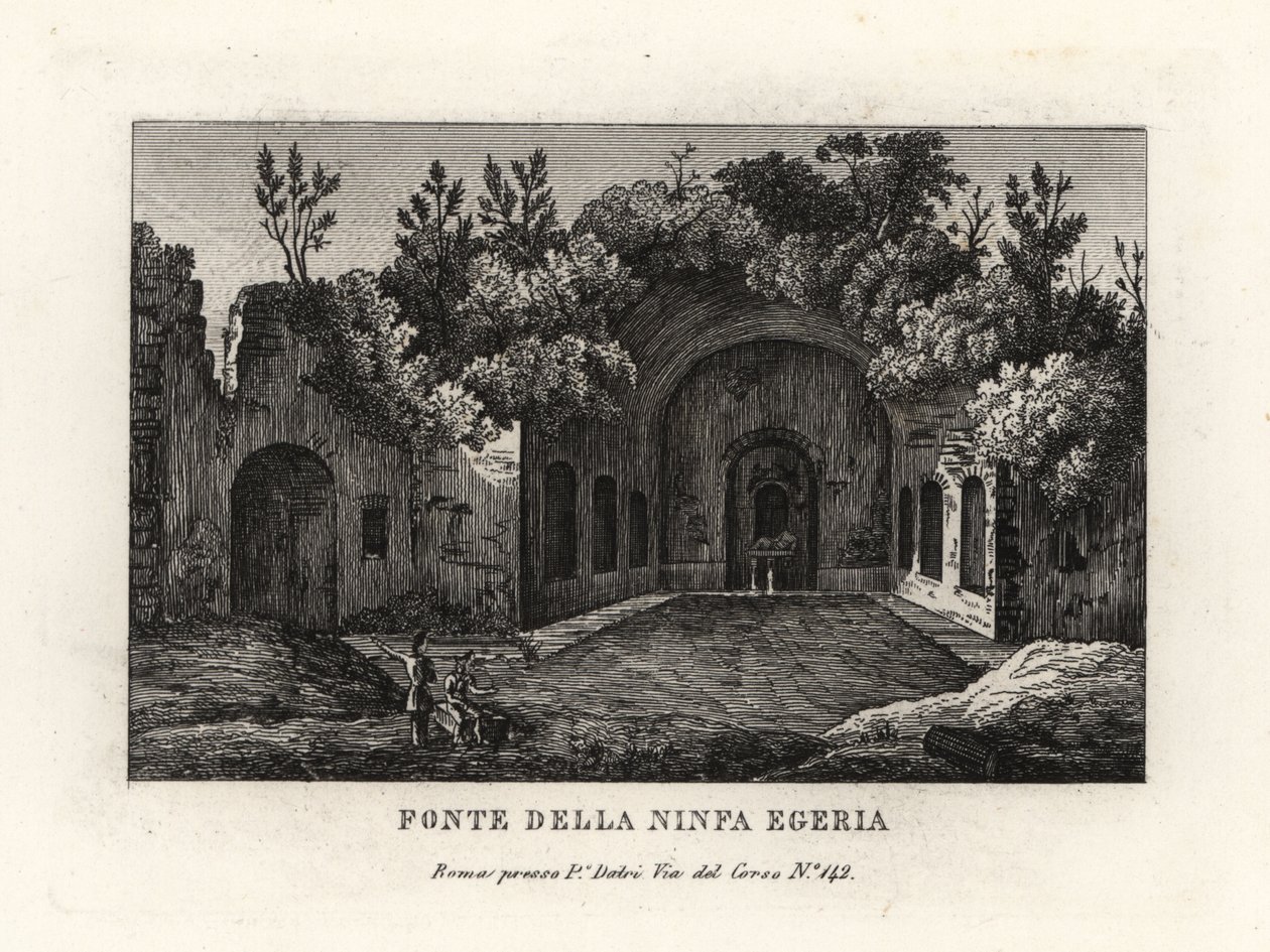 View of the spring of the nymph Egeria by Unbekannt