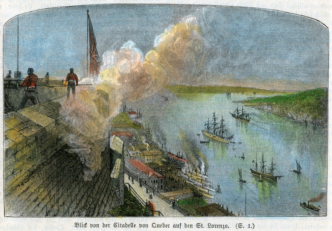 View over the St Lawrence River from the Citadel of Quebec, Canada by Unbekannt