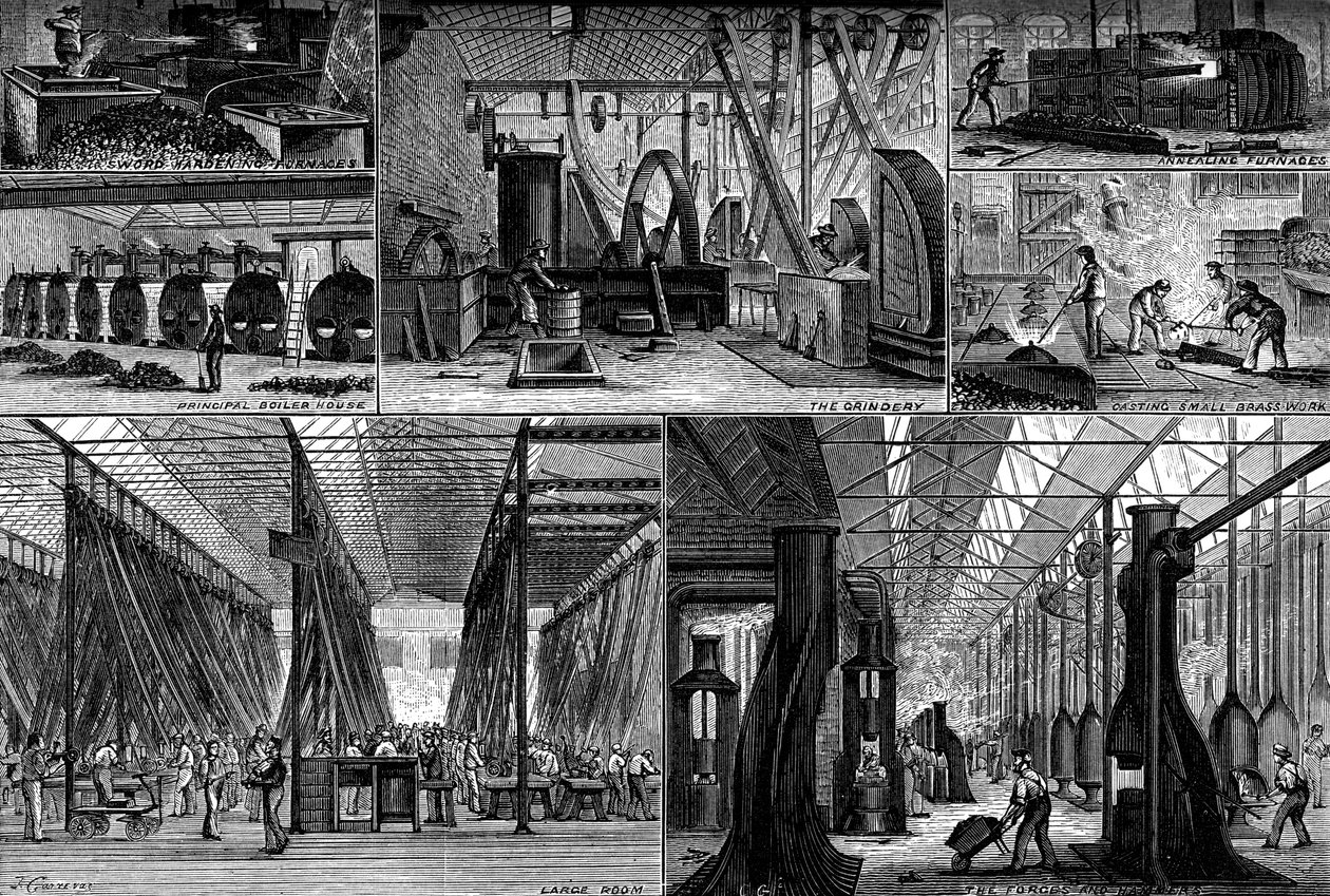 Views in the Royal Small Arms Factory, Enfield, c1880 by Unbekannt